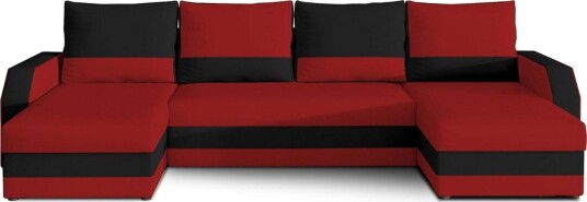 Seksjon Eltap Marion 312x143x88 cm Alova 46 Alova 04 Rød Svart