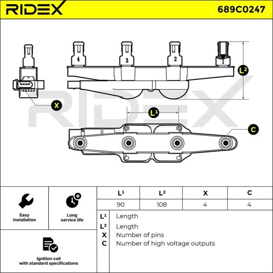 Tennspole RIDEX 689C0247
