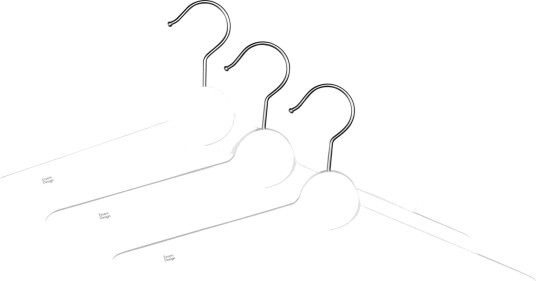 Essem Design Nostalgi kleshenger 3 pakning Hvit Essem Design Nostalgi kleshenger 3 pakning Hvit