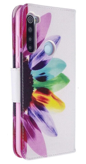 INCOVER Xiaomi Redmi Note 8T Skinndeksel med Lommebok - Farget blomst