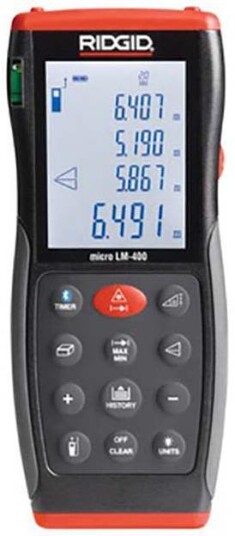 Ridgid LM 400 Avstandsmåler med overlagring Ridgid LM 400 Avstandsmåler med overlagring