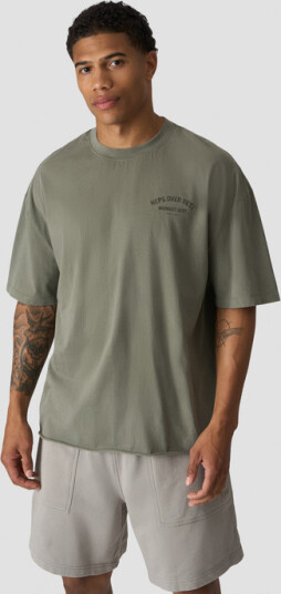 Icaniwill Grit T Shirt Print Stonewashed Warm green Grön Large