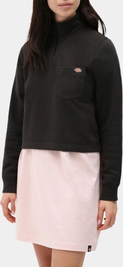 Dickies Collegegenser m. Glidelås Oakport Quarter Zip Svart Dickies XS Xtra Small Collegegenser