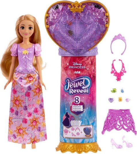 Disney Princess Disney Princess Jewel Reveal Rapunzel Fashion Doll W/ 8 Surprises Including Gem Box & 10 Accessories Purple ONE SIZE