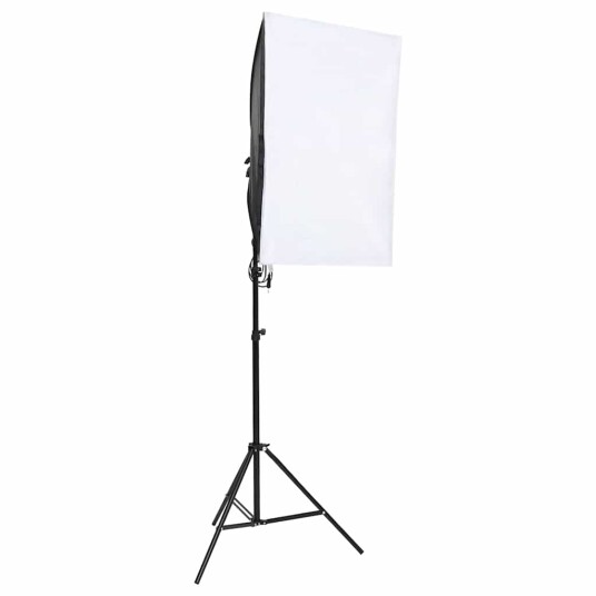 vidaXL Fotostudiosett med lyssett, bakgrunn og reflektor