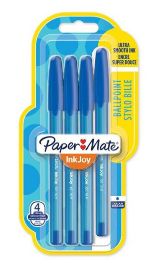 Paper Mate InkJoy 100ST Ballpoint Pens Medium Point 1.0mm Blå 4 Count