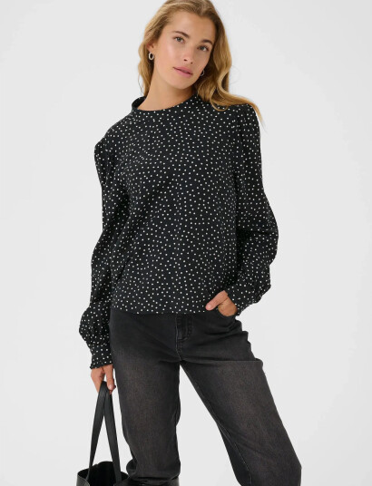 Kaffe Karea Printed Blouse - Black - 46 Kaffe Karea Printed Blouse - Black - 46