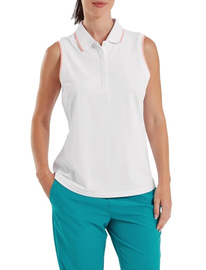 FootJoy Sleeveless Polo White XL FootJoy Sleeveless Polo White XL