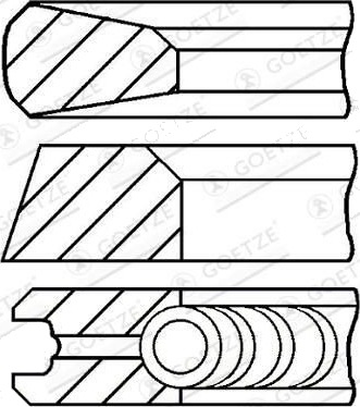 Stempelringsett GOETZE ENGINE 08-135500-10