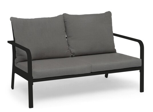 Hillerstorp Hånger 2 seters sofa Svart med grå beige pute Svart Hillerstorp Hånger 2 seters sofa Svart med grå beige pute Svart