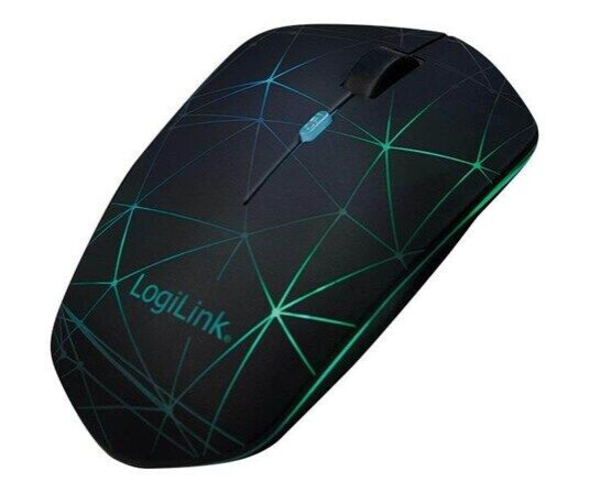 LogiLink Optical Bluetooth mouse illuminated - Mus - Optisk - 3 knapper - Svart