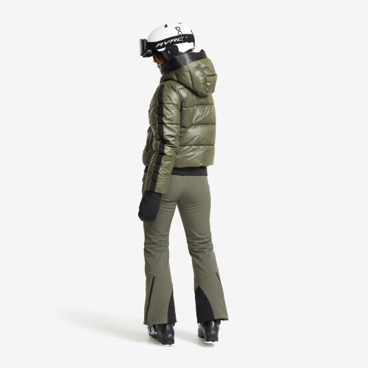 Skalljakke Turjakke & Vindjakke Raise Puffer Ski Jacket Dame Kambaba Green Størrelse:XL Skalljakke Turjakke & Vindjakke Raise Puffer Ski Jacket Dame Kambaba Green Størrelse:XL