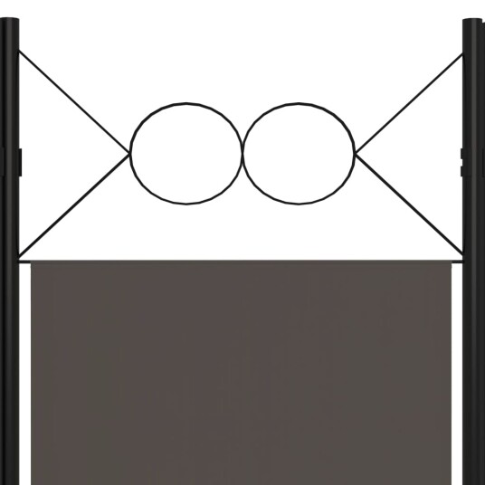 vidaXL Romdeler 3 paneler antrasitt 120x180 cm