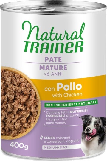 Natural Trainer Våtfôr Senior Paté Medium & Maxi Sparepakke Kylling 12 X 400 G