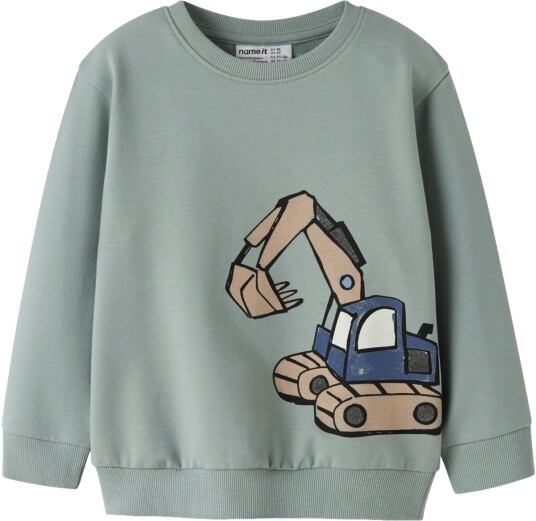 Name It Nmmkark sweatshirt til småbarn Green Milieu (122/128) 122/128