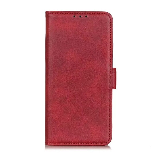 INCOVER Samsung Galaxy S22 Flip Deksel i Mykt Skinn med Lommebok - Rød