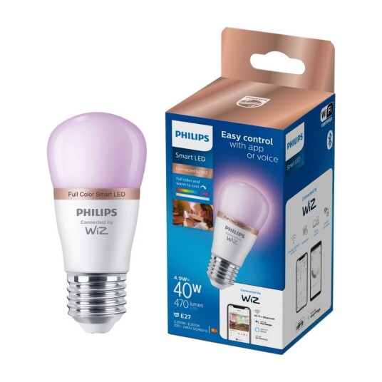 PHILIPS RGB SMARTPÆRE 5W P45 E27 PHILIPS RGB SMARTPÆRE 5W P45 E27