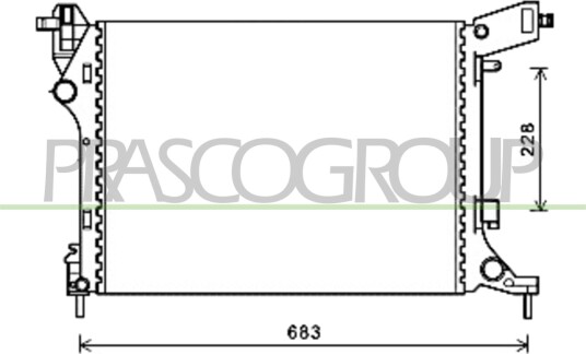 PRASCO FT040R001 Radiator motorkjøling PRASCO FT040R001 Radiator motorkjøling