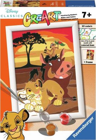 Ravensburger CreArt Mal etter nummer 7+ år Disney Løvenes Konge
