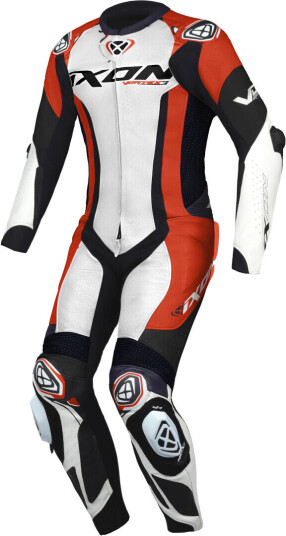 Ixon Vortex 3 1-delt MC-skinndress M Svart Hvit Rød Ixon Vortex 3 1-delt MC-skinndress M Svart Hvit Rød