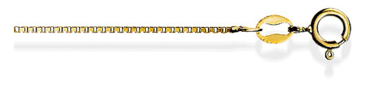 Veneziansk kjede i forgylt 925 sølv 1 mm, 34 cm