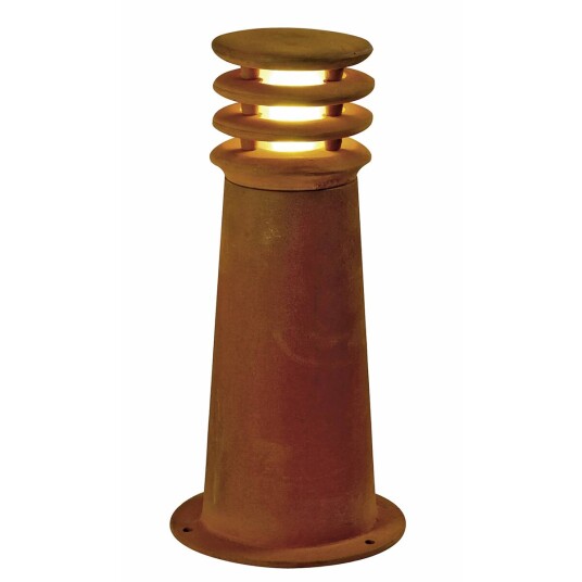 Rusty rund pullert 40 cm IP55 - Rust