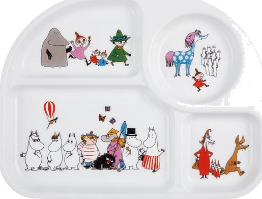Martinex   Mummi tallerken med rom 26x20 cm mummifamilien hvit