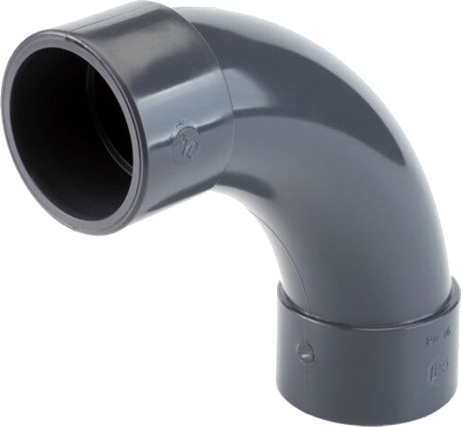 6 stk TP PVC-U-bøy 90° d63mm