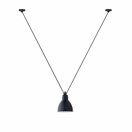 Lampe Gras N323 Taklampe Matt Blå Round
