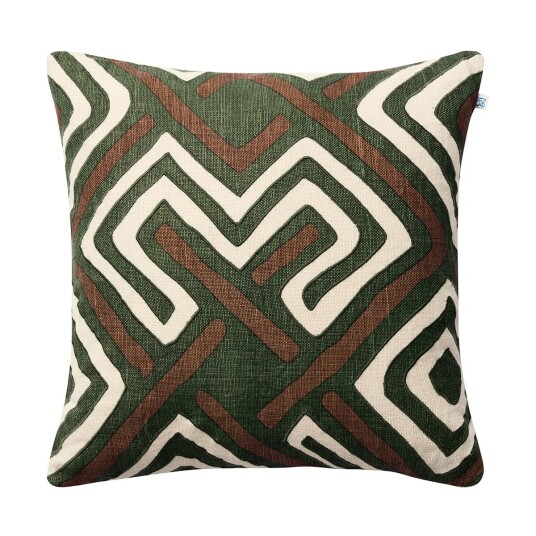 Chhatwal & Jonsson Gujarat putetrekk 50 x 50 cm Taupe-Cactus Greeen Chhatwal & Jonsson Gujarat putetrekk 50 x 50 cm Taupe-Cactus Greeen
