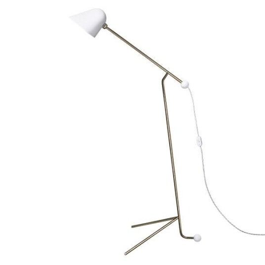 TATO Beghina Gulvlampe Hvit & Messing