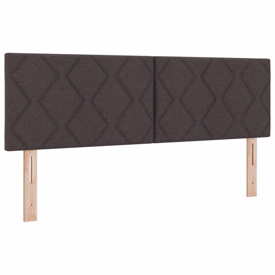 LED hodegjerde diamantblokker design mørk brun 144 cm stoff