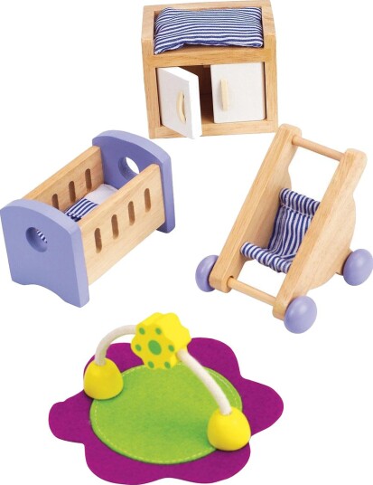 Hape Babyrom Dukkehusmøbler 3+ år 7 deler
