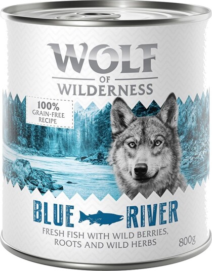 Wolf Of Wilderness Våtfôr Adult Blue River Fisk 12 X 800 G