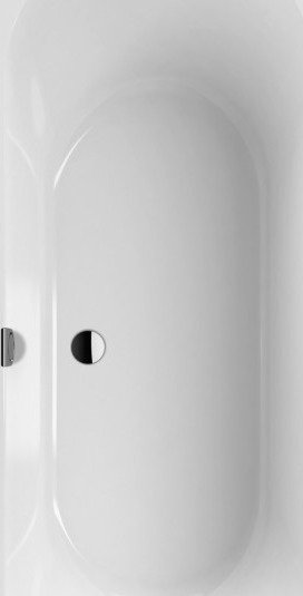 VILLEROY & BOCH OBERON 2.0 BADEKAR 170X75 FOR INNBYGGING HVIT ALPIN M/AVLØPSSETT I HVIT/KROM