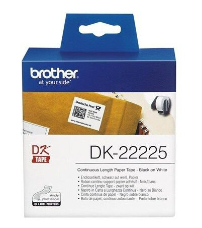 Brother DK22225 - Paper - Black On White - Roll (3.8 cm x 30.5 m)