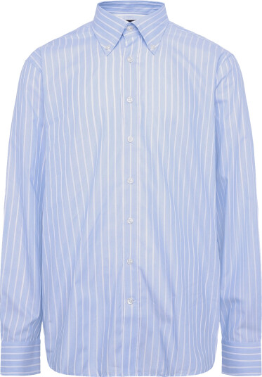 Oscar Jacobson Reg Fit Bd Royal Stripe Shirt Blue 38