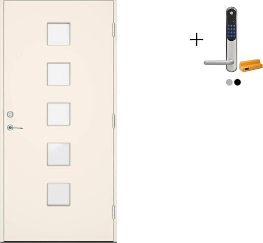 Ytterdør Swedoor Advance-Line Statement Core med Yale Doorman Classic Home