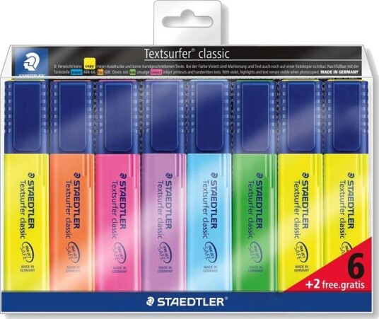 Staedtler Markeringstusjer Assortert (6+2) Staedtler Markeringstusjer Assortert (6+2)