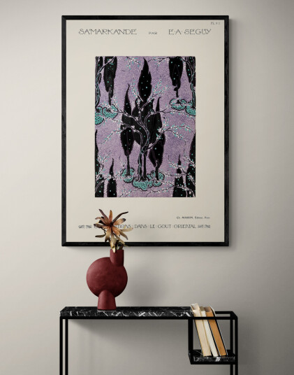 Tree pochoir pattern in oriental style av Plakatwerket