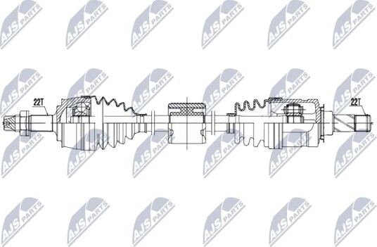 NTY NPW PL 183 Drivaksel