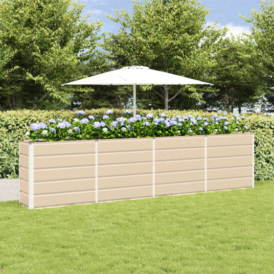 vidaXL Plantekassed Elfenben 320 x 40 x 75 cm Stål vidaXL Plantekassed Elfenben 320 x 40 x 75 cm Stål