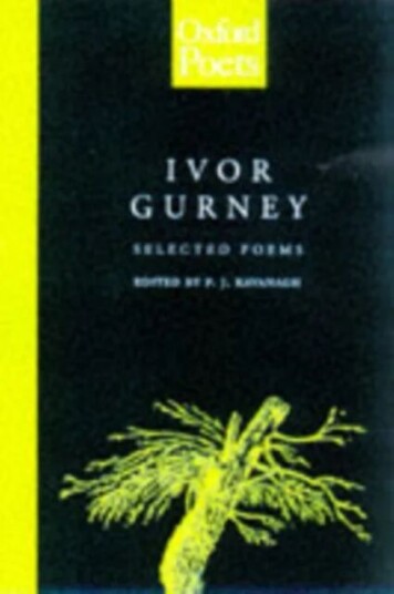 Ivor Gurney Av P.J. Kavanagh Ivor Gurney Av P.J. Kavanagh