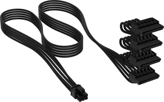 Corsair PCIe 6 Pin Til SATA Strømkabel 75 cm Svart CP 8920311