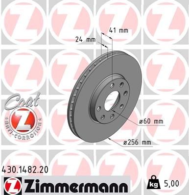 Bremseskive ZIMMERMANN 430.1482.20