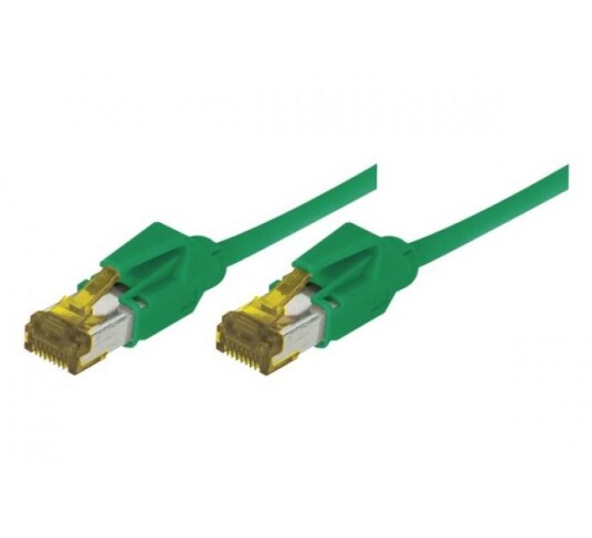 EXC Patch Cord RJ45 CAT.7 S/FTP Copper LSZH (Halogenfri) Snagless Green 1m