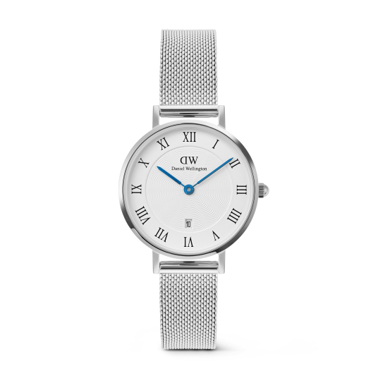 Daniel Wellington DW Watch Petite Roman Numerals Date Silver 28mm Daniel Wellington DW Watch Petite Roman Numerals Date Silver 28mm