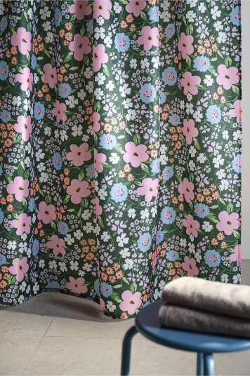 Jotex Flower Dusjforheng Multi grønn SUMMER 22375430223 Jotex Flower Dusjforheng Multi grønn SUMMER 22375430223