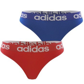 Adidas Truser 2P Underwear Brazilian Thong blå /rød bomull X Large Dame Adidas Truser 2P Underwear Brazilian Thong blå /rød bomull X Large Dame