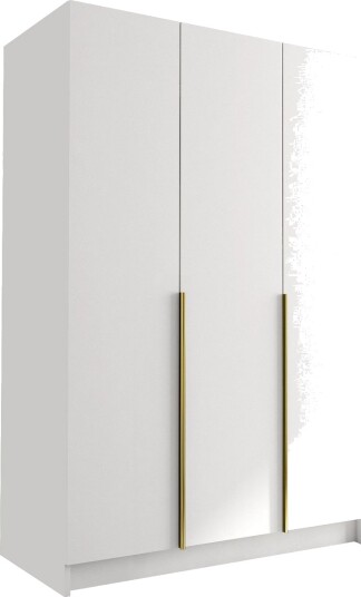 Herrljunga Garderobe 150 cm - Hvit/Gull